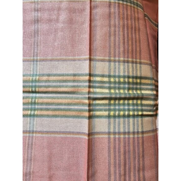 Bay Linens Table Square 36" Pink/Green Plaid Striped Pattern - Picture 2 of 4